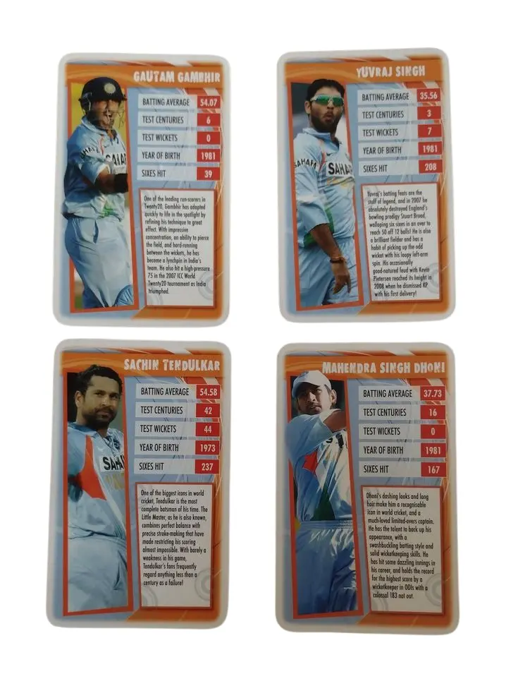 90s Cricket trading cards